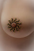 SiaLinda: Breast and body tattoo Anela, self-adhesive, set of 2, black gold, flower pattern